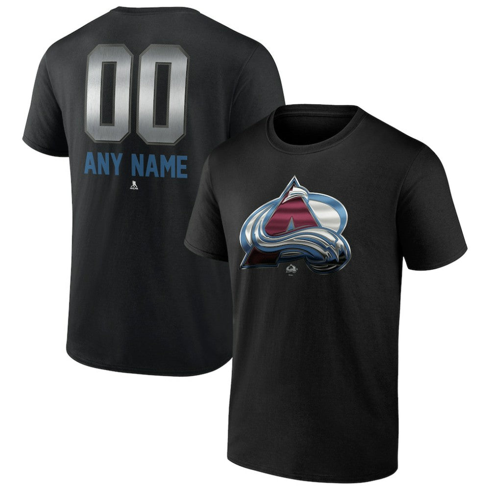 NHL Black Colorado Avalanche Personalized Midnight Mascot Logo T-Shirt