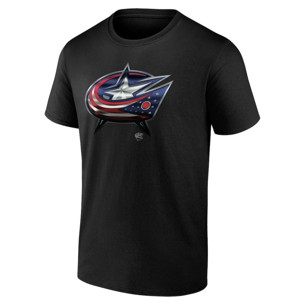 NHL Black Columbus Blue Jackets Personalized Midnight Mascot Logo T-Shirt
