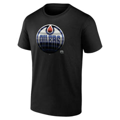 NHL Black Edmonton Oilers Personalized Midnight Mascot Logo T-Shirt