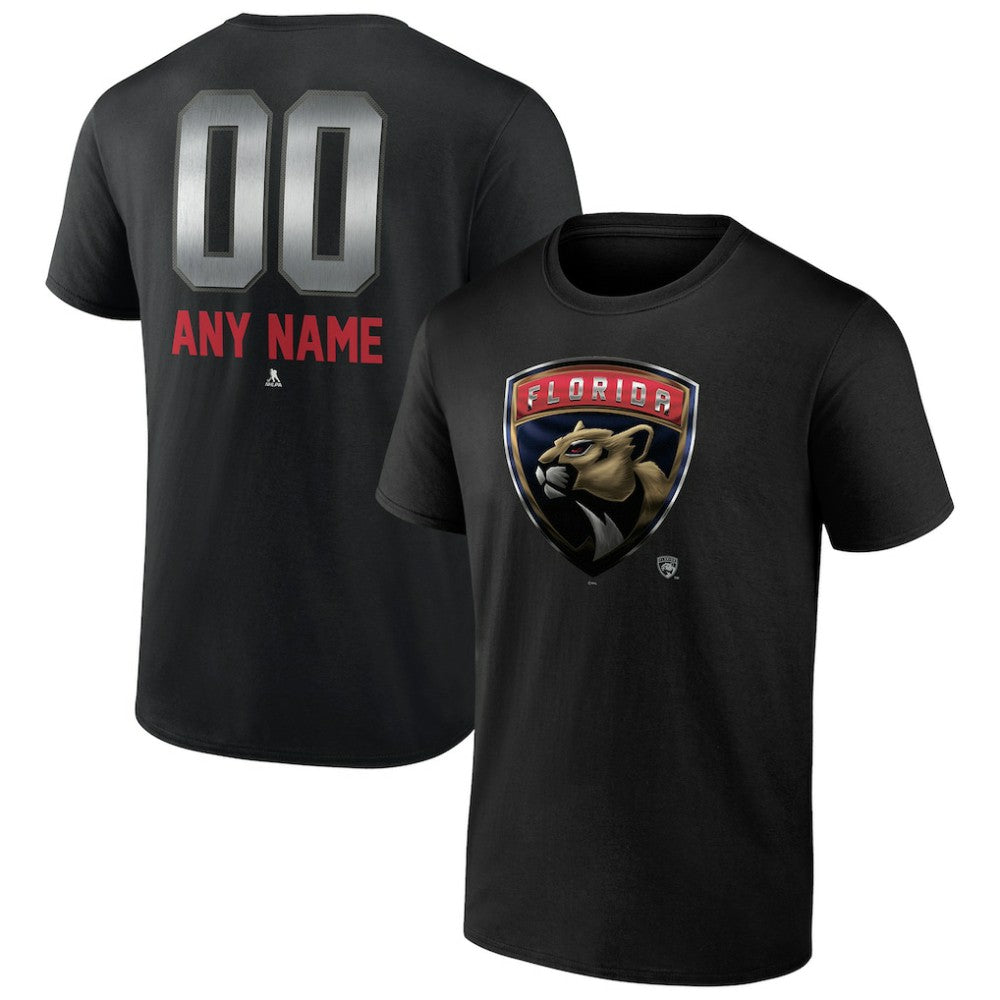 NHL Black Florida Panthers Personalized Midnight Mascot Logo T-Shirt
