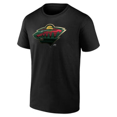NHL Black Minnesota Wild Personalized Midnight Mascot Logo T-Shirt