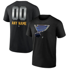 NHL Black St. Louis Blues Personalized Midnight Mascot Logo T-Shirt