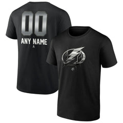 NHL Black Tampa Bay Lightning Personalized Midnight Mascot Logo T-Shirt