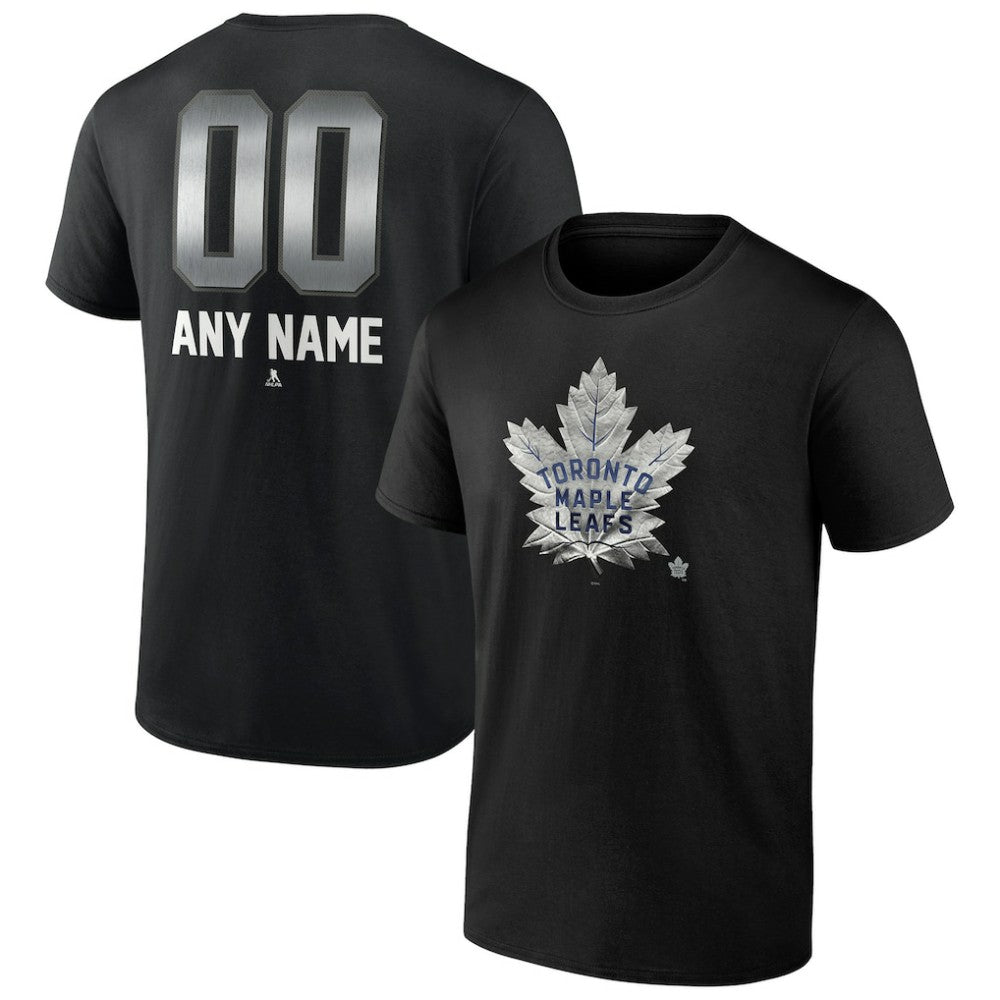 NHL Black Toronto Maple Leafs Personalized Midnight Mascot Logo T-Shirt