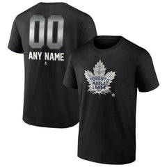 NHL Black Toronto Maple Leafs Personalized Midnight Mascot Logo T-Shirt