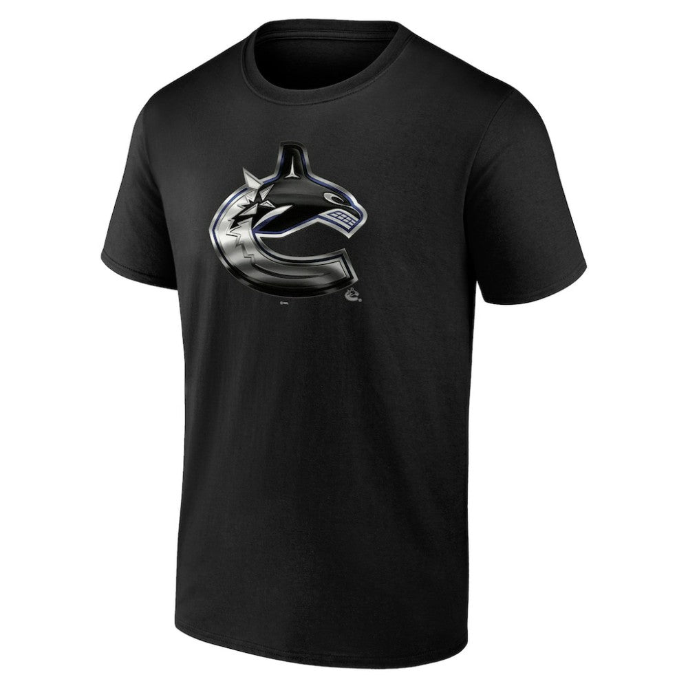 NHL Black Vancouver Canucks Personalized Midnight Mascot Logo T-Shirt