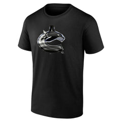 NHL Black Vancouver Canucks Personalized Midnight Mascot Logo T-Shirt
