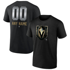 NHL Black Vegas Golden Knights Personalized Midnight Mascot Logo T-Shirt