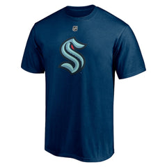NHL Deep Sea Blue Philipp Grubauer Seattle Kraken Fanatics Authentic Stack Name & Number T-Shirt