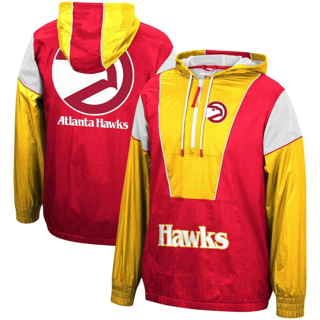 NBA Atlanta Hawks Hardwood Classics Highlight Reel Windbreaker Half-Zip Hoodie Jacket