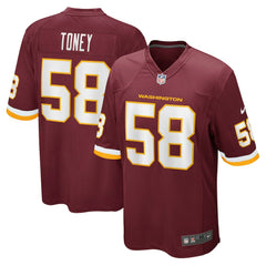 Shaka Toney Washington Football Team Game Jersey - Washington Commanders