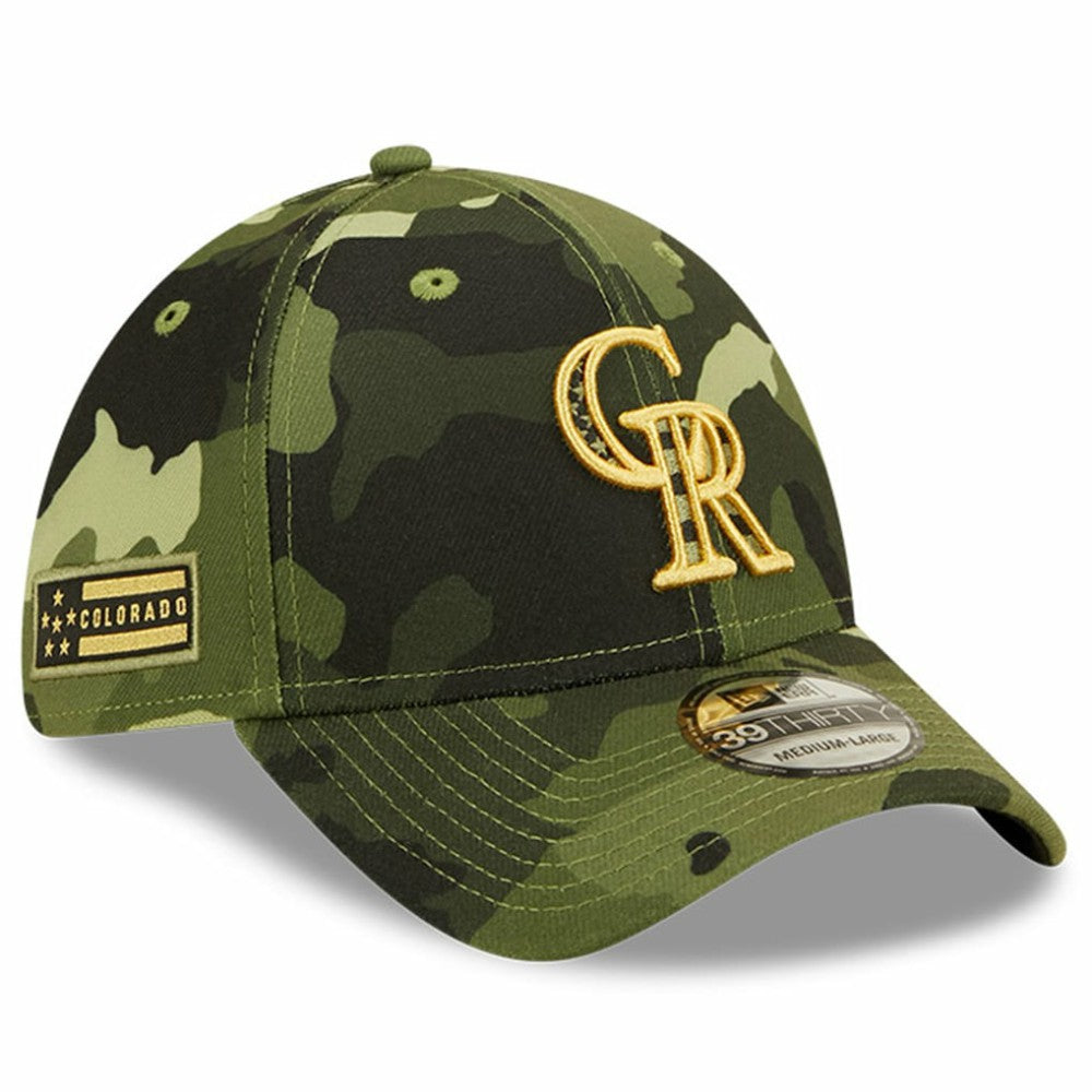 MLB Colorado Rockies New Era 2022 Armed Forces Day 39THIRTY Flex Hat