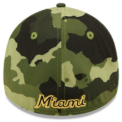 MLB Miami Marlins New Era 2022 Armed Forces Day 39THIRTY Flex Hat