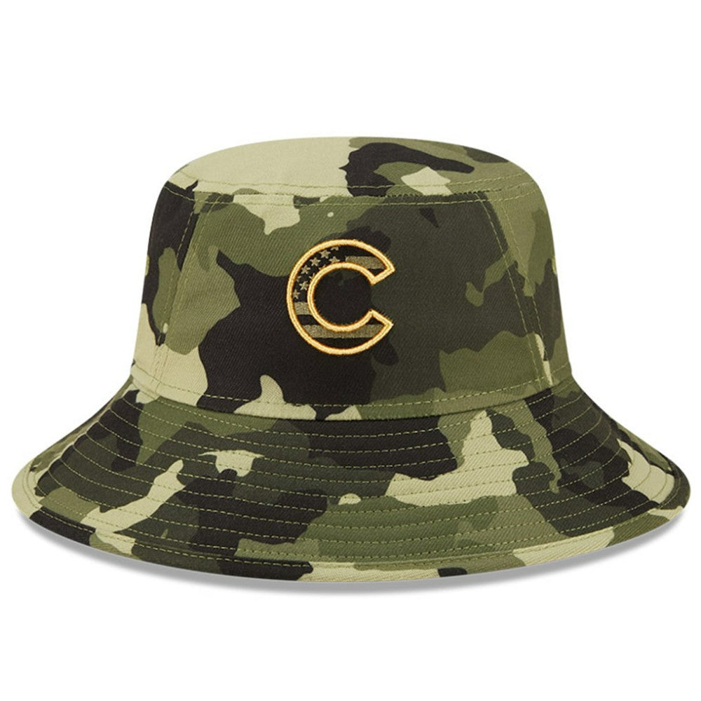 MLB Chicago Cubs New Era 2022 Armed Forces Day Bucket Hat