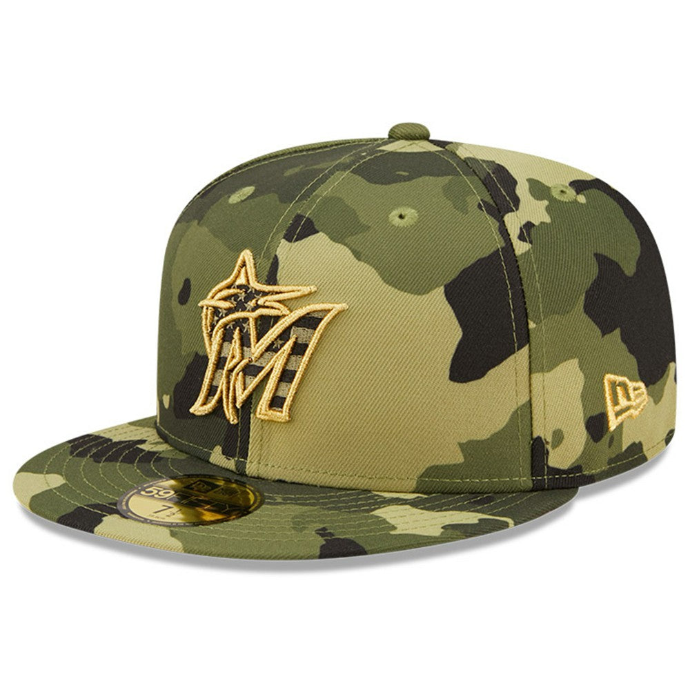 MLB Miami Marlins New Era 2022 Armed Forces Day On-Field 59FIFTY Fitted Hat