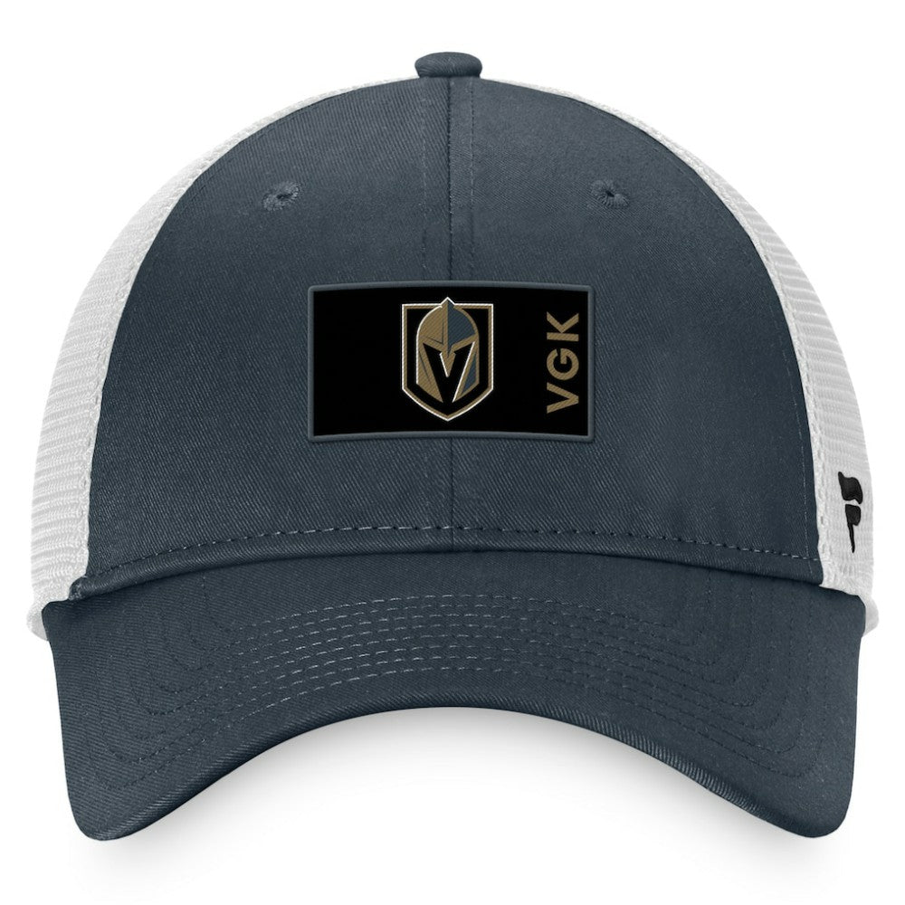 NHL Charcoal/White Vegas Golden Knights Fanatics Authentic Pro Rink Trucker Snapback Hat