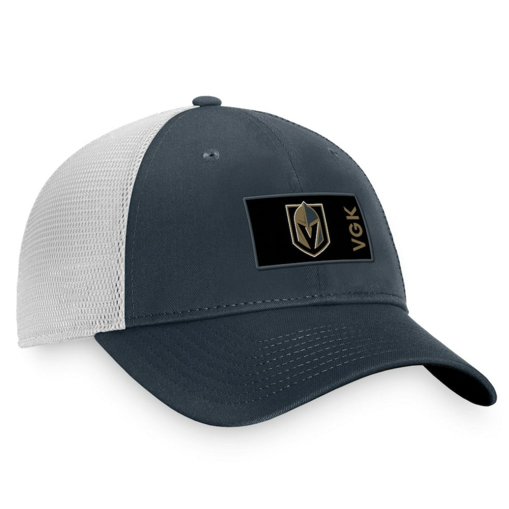 NHL Charcoal/White Vegas Golden Knights Fanatics Authentic Pro Rink Trucker Snapback Hat