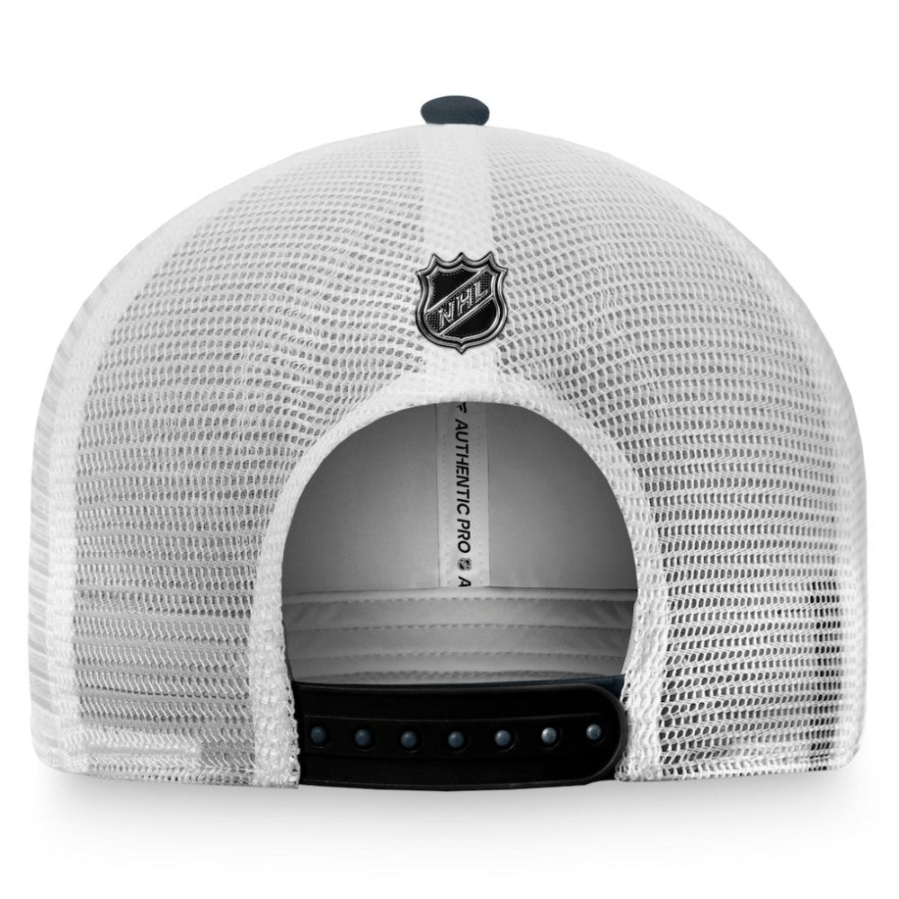NHL Charcoal/White Vegas Golden Knights Fanatics Authentic Pro Rink Trucker Snapback Hat