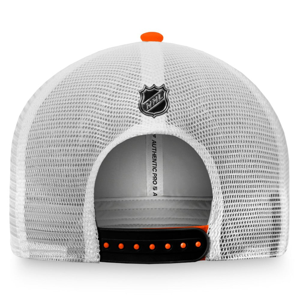 NHL Orange Philadelphia Flyers Fanatics Authentic Pro Rink Trucker Snapback Hat