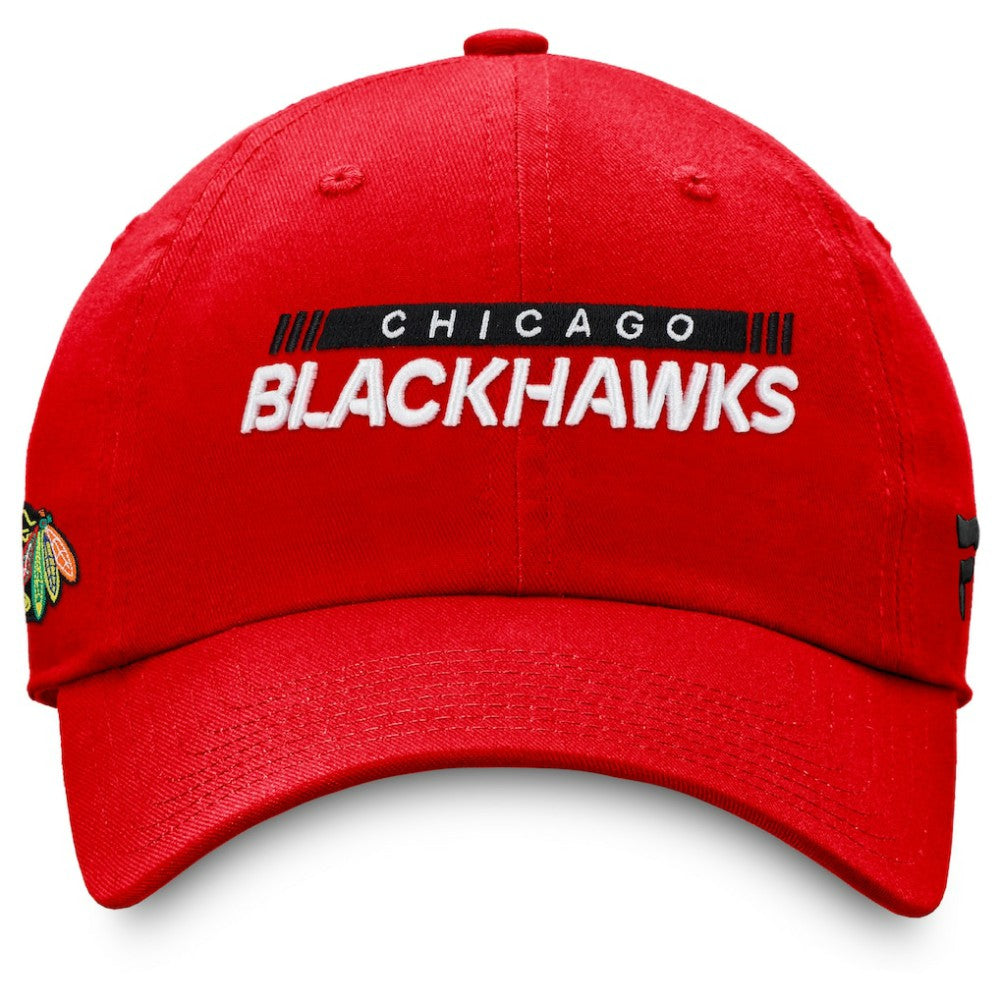 NHL Red Chicago Blackhawks Fanatics Authentic Pro Rink Adjustable Hat