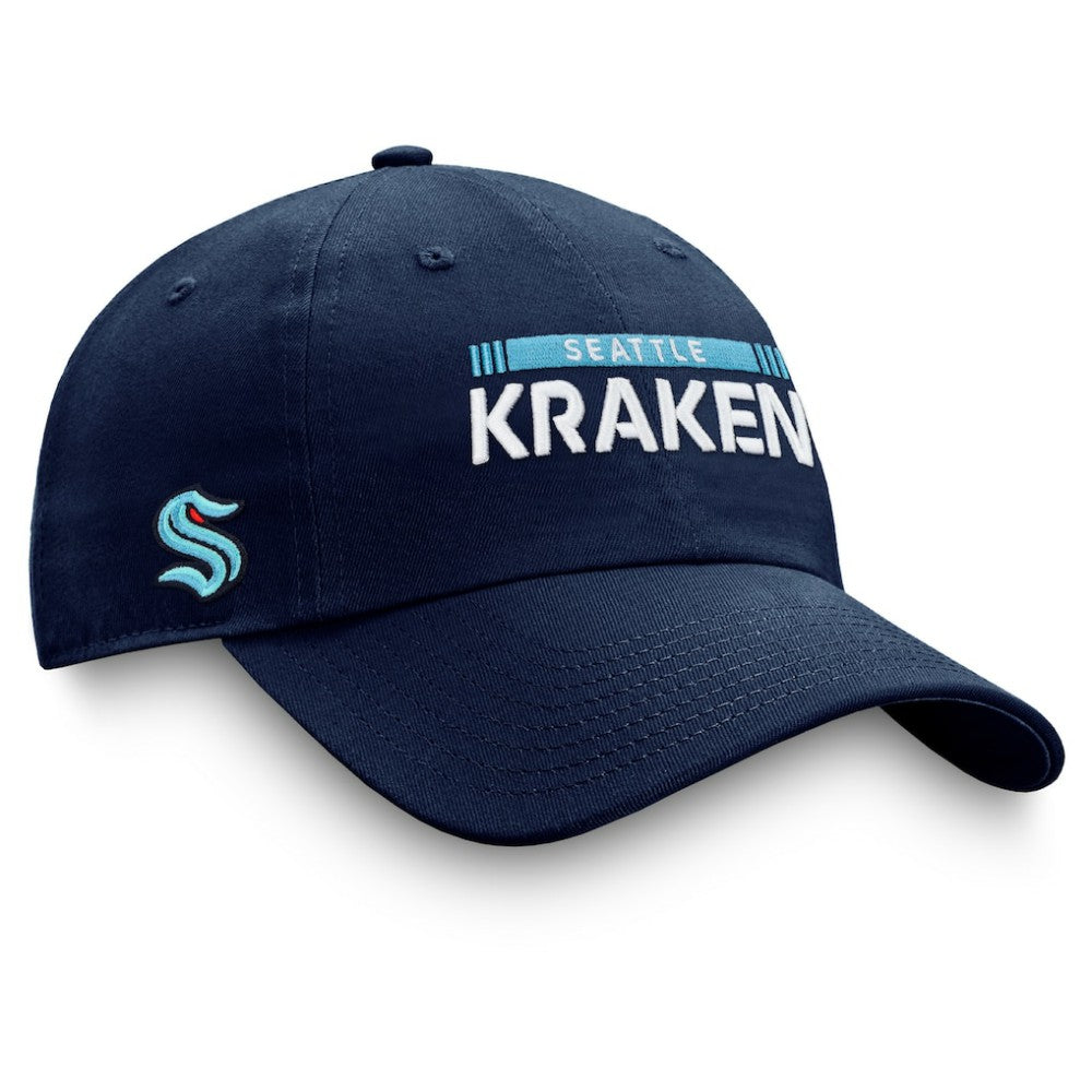 NHL Deep Sea Blue Seattle Kraken Fanatics Authentic Pro Rink Adjustable Hat