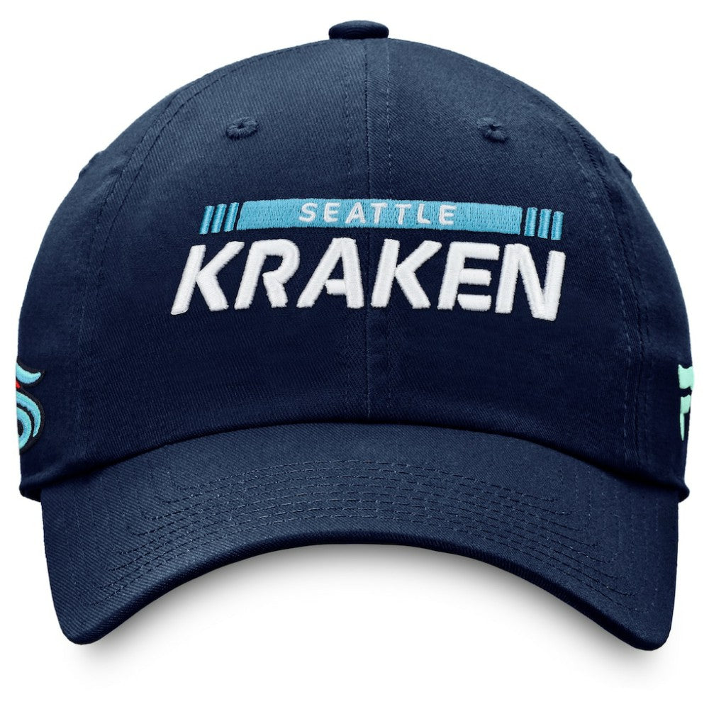 NHL Deep Sea Blue Seattle Kraken Fanatics Authentic Pro Rink Adjustable Hat