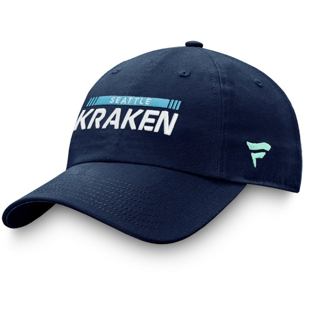 NHL Deep Sea Blue Seattle Kraken Fanatics Authentic Pro Rink Adjustable Hat
