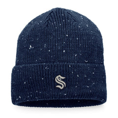 NHL Deep Sea Blue Seattle Kraken Fanatics Authentic Pro Rink Pinnacle Cuffed Knit Hat