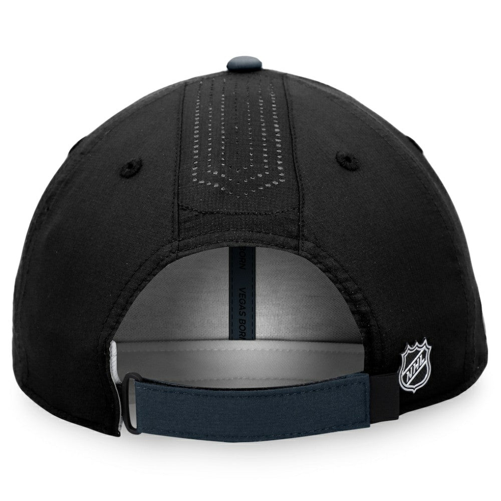 NHL Black Vegas Golden Knights Fanatics Authentic Pro Rink Pinnacle Adjustable Hat
