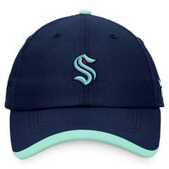 NHL Deep Sea Blue Seattle Kraken Fanatics Authentic Pro Rink Pinnacle Adjustable Hat