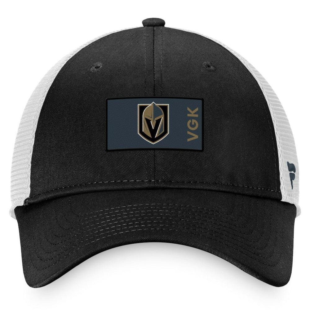 NHL Black/White Vegas Golden Knights Fanatics Authentic Pro Rink Trucker Snapback Hat