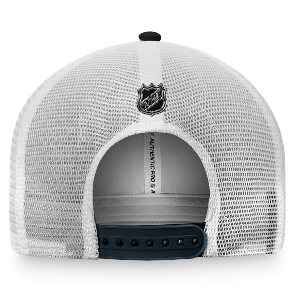 NHL Black/White Vegas Golden Knights Fanatics Authentic Pro Rink Trucker Snapback Hat