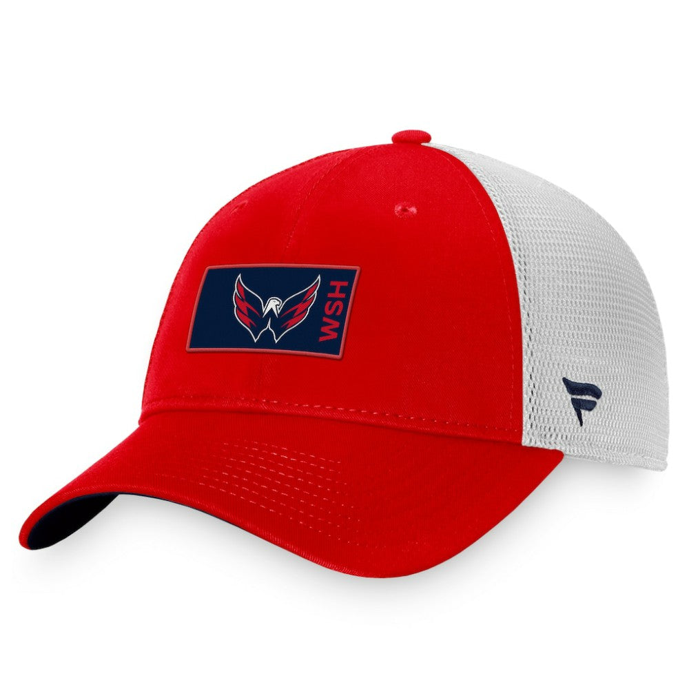 NHL Red/White Washington Capitals Fanatics Authentic Pro Rink Trucker Snapback Hat