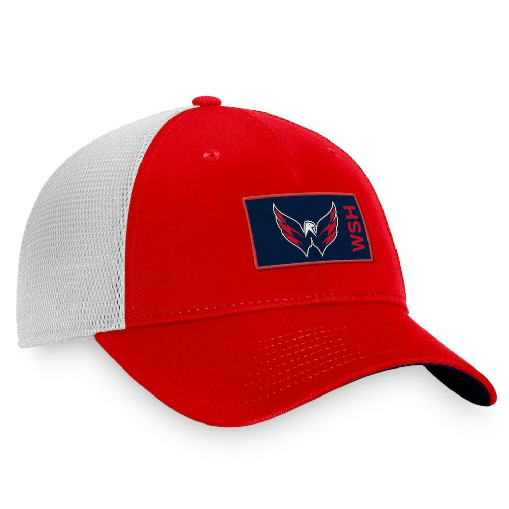 NHL Red/White Washington Capitals Fanatics Authentic Pro Rink Trucker Snapback Hat