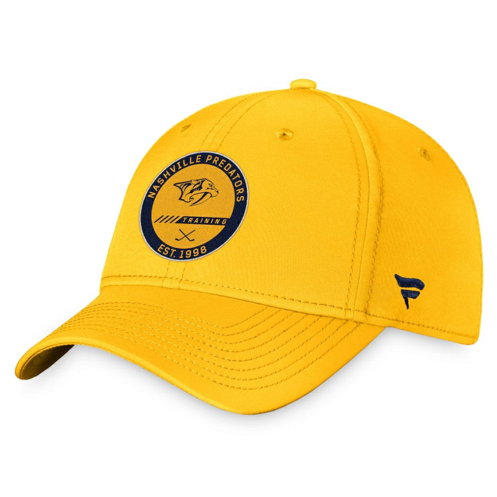 NHL Gold Nashville Predators Fanatics 2022 Authentic Pro Training Camp Flex Hat