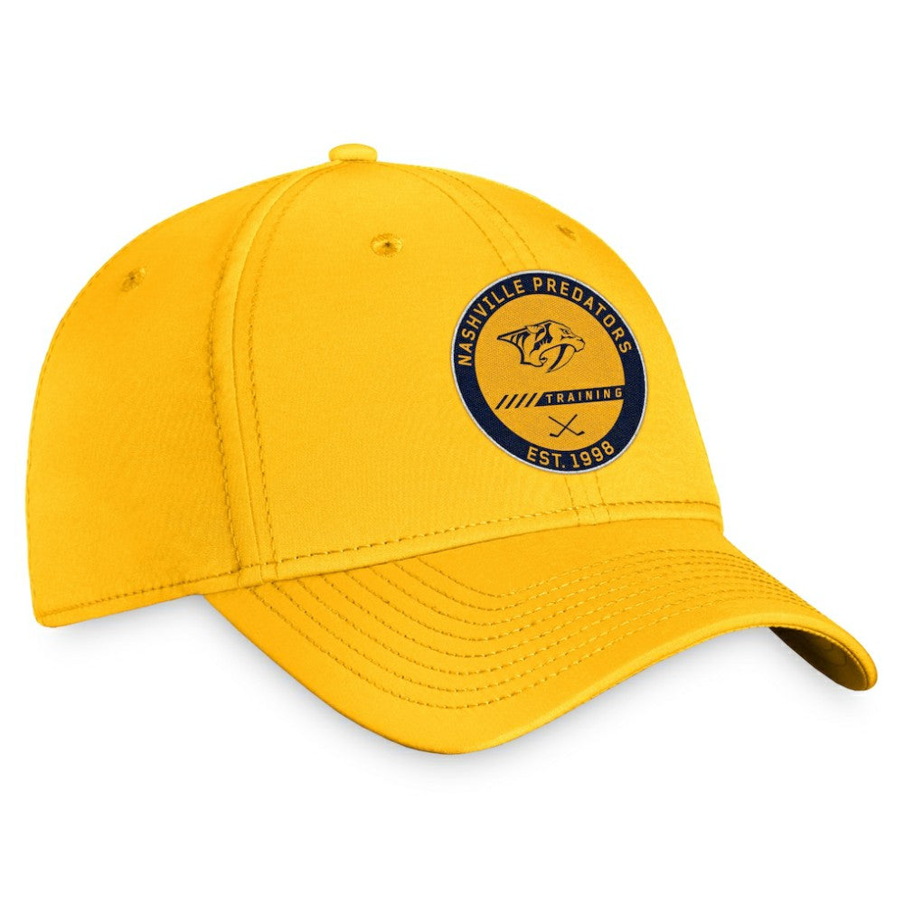 NHL Gold Nashville Predators Fanatics 2022 Authentic Pro Training Camp Flex Hat
