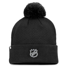 NHL Black Vegas Golden Knights Fanatics Women's Authentic Pro Road Cuffed Knit Hat with Pom