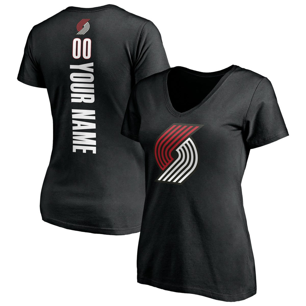 NBA Portland Trail Blazers Women's Personalized Playmaker Team V-Neck T-Shirt