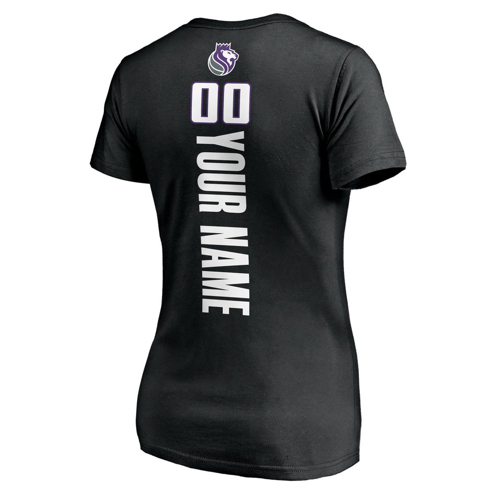 NBA Sacramento Kings Women's Personalized Playmaker Team V-Neck T-Shirt
