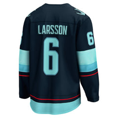NHL Deep Sea Blue Adam Larsson Seattle Kraken Fanatics Home Breakaway Player Jersey