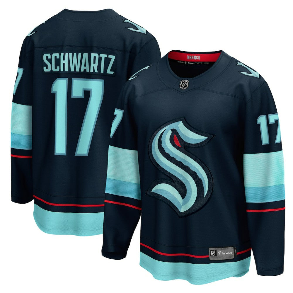 NHL Navy Jaden Schwartz Seattle Kraken Fanatics Home Breakaway Player Jersey