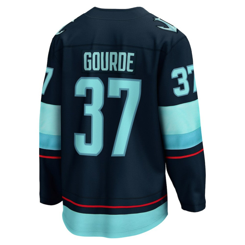 NHL Deep Sea Blue Yanni Gourde Seattle Kraken Fanatics Home Breakaway Player Jersey