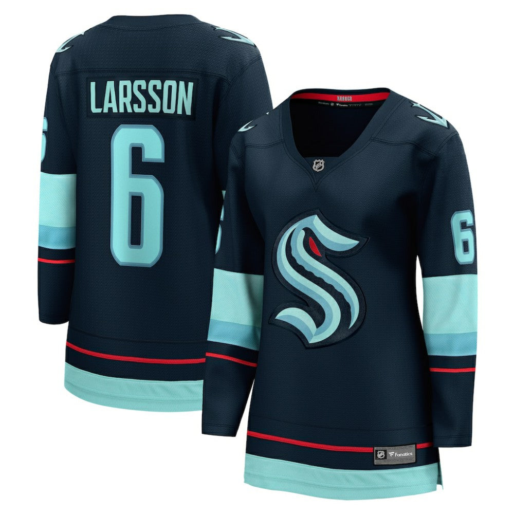 NHL Deep Sea Blue Adam Larsson Seattle Kraken Fanatics Women's Home Breakaway Player Jersey