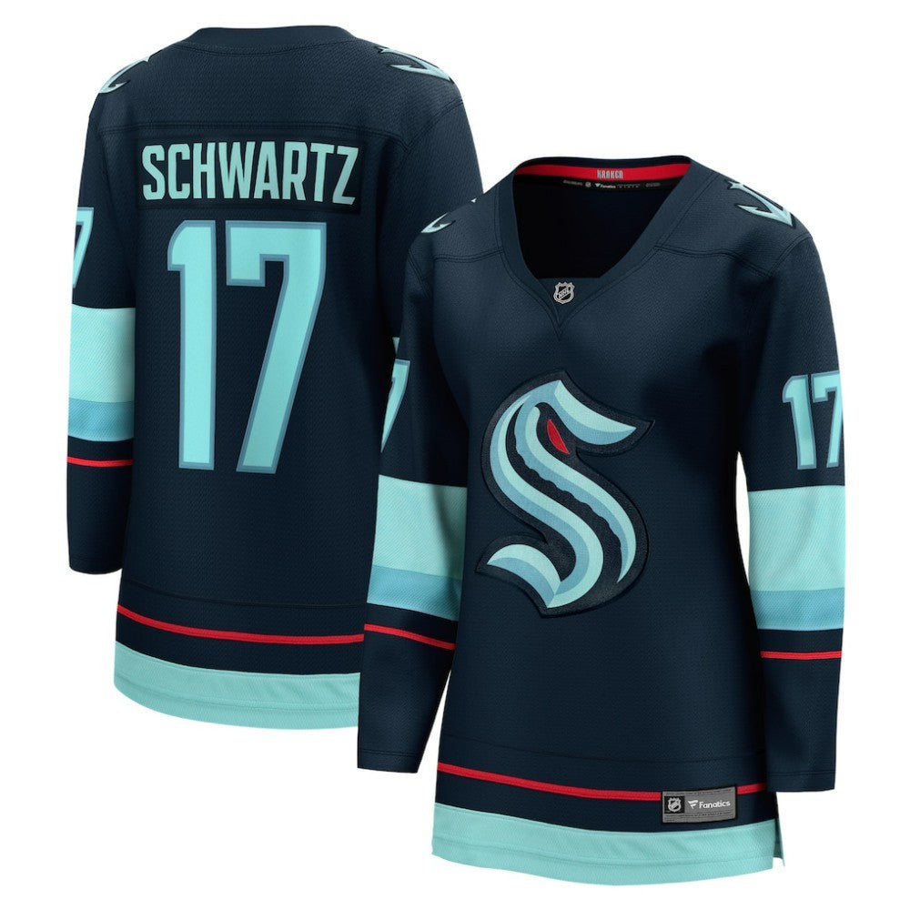 NHL Navy Jaden Schwartz Seattle Kraken Fanatics Women's Home Breakaway Player Jersey