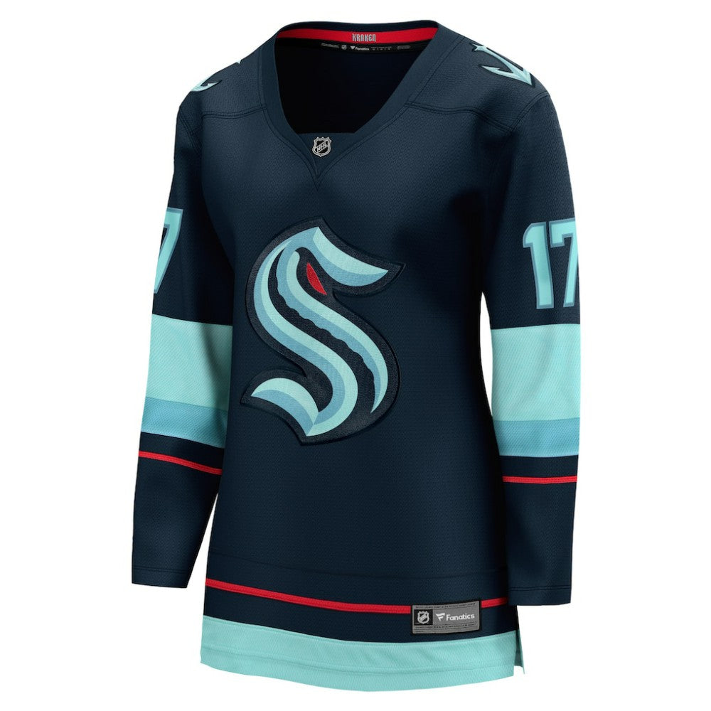 NHL Navy Jaden Schwartz Seattle Kraken Fanatics Women's Home Breakaway Player Jersey