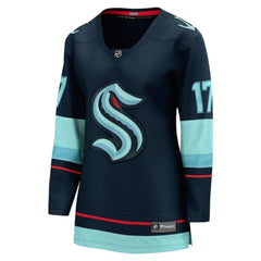 NHL Navy Jaden Schwartz Seattle Kraken Fanatics Women's Home Breakaway Player Jersey