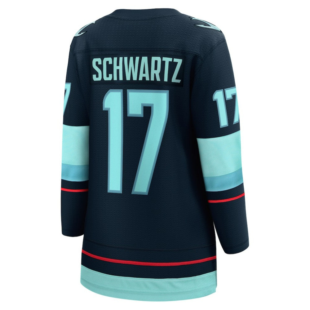 NHL Navy Jaden Schwartz Seattle Kraken Fanatics Women's Home Breakaway Player Jersey