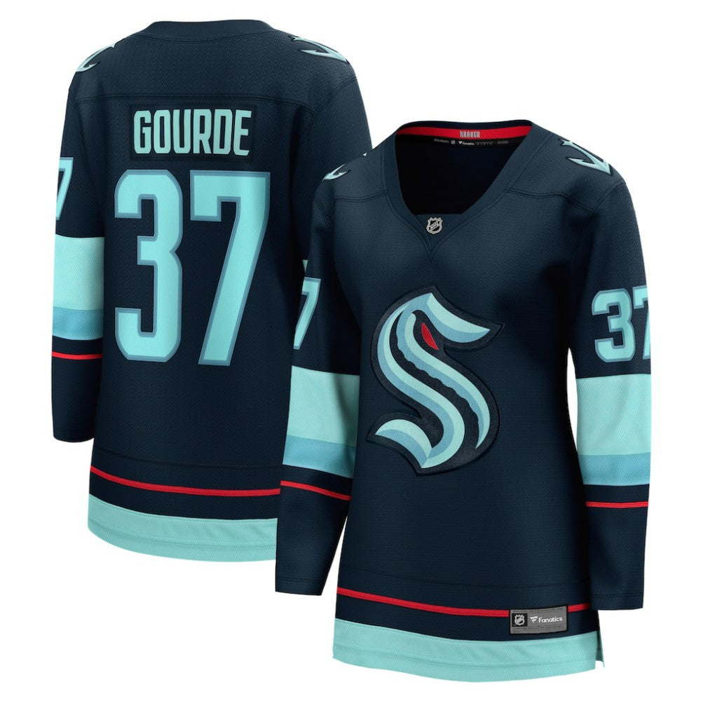 NHL Navy Yanni Gourde Seattle Kraken Fanatics Women's Home Breakaway Player Jersey