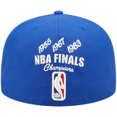 NBA Philadelphia 76ers 3x NBA Finals Champions Crown 59FIFTY Fitted Hat