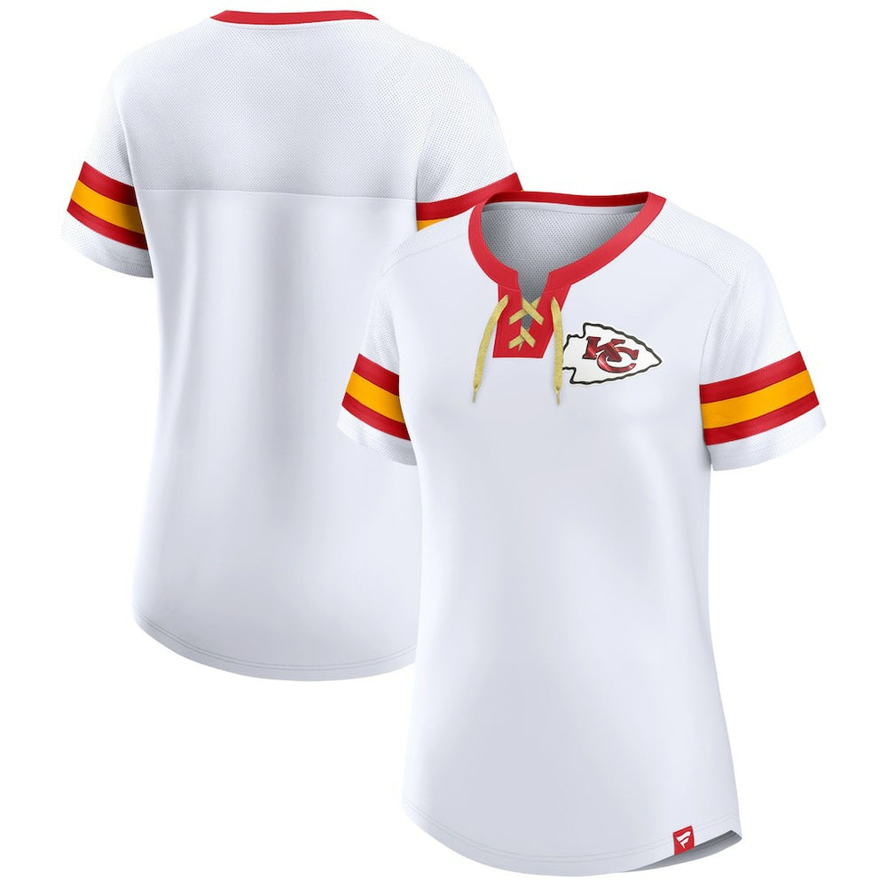 Women's Sunday Best Lace-Up T-Shirt - Kansas City Chiefs